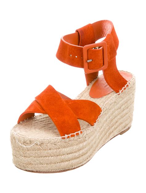 celine platform sandal|celine espadrille wedge sandals.